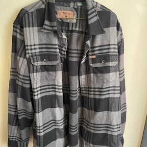 Orvis Black and Gray Lightweight Flannel Shirt